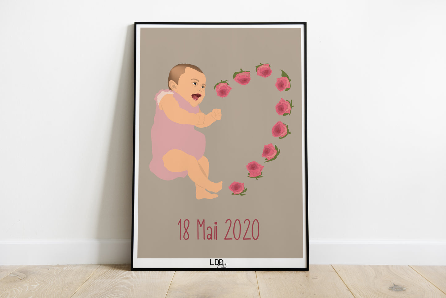 Illustration naissance détaillée d'après photo