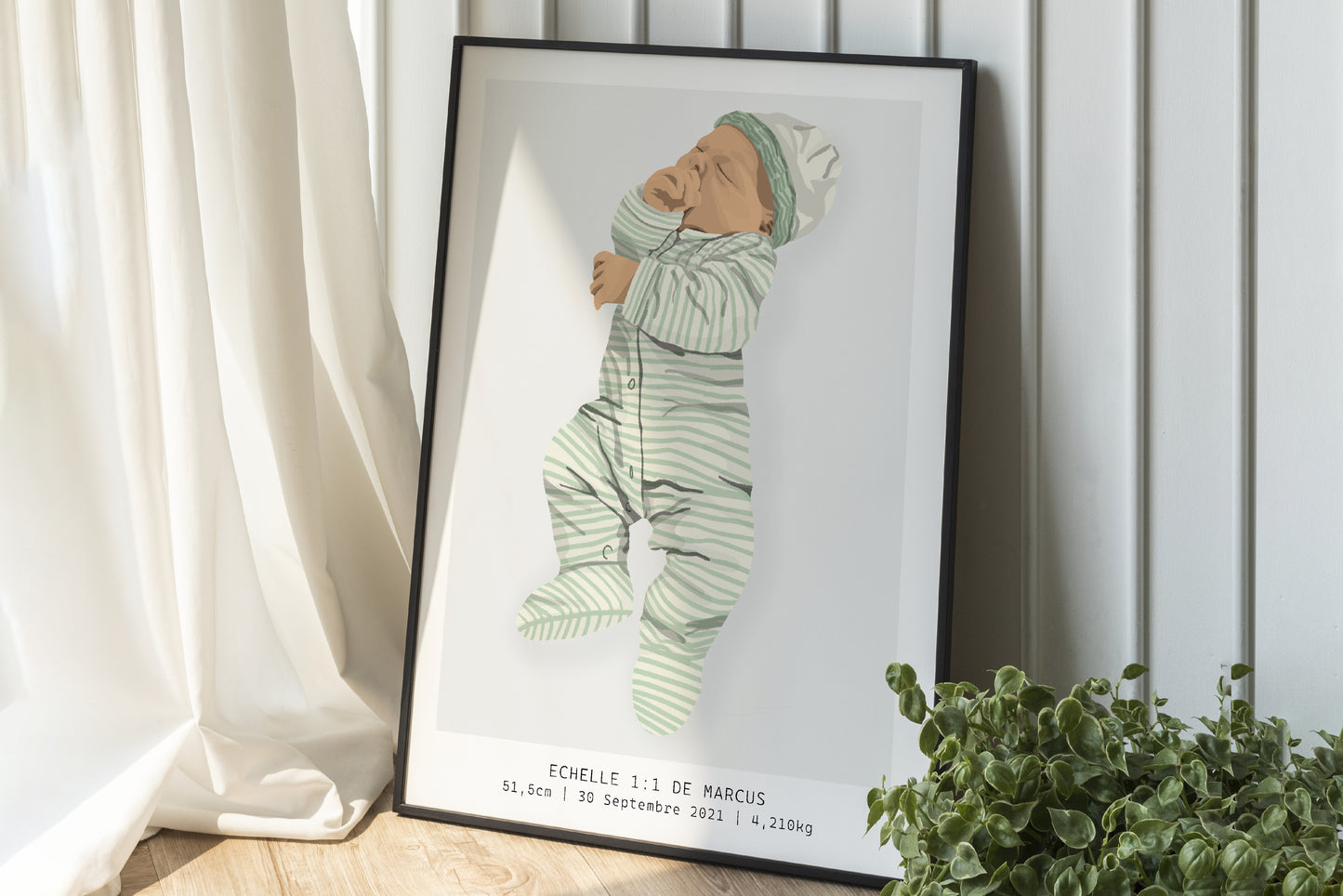 Illustration bébé taille réelle d’après photo(s)