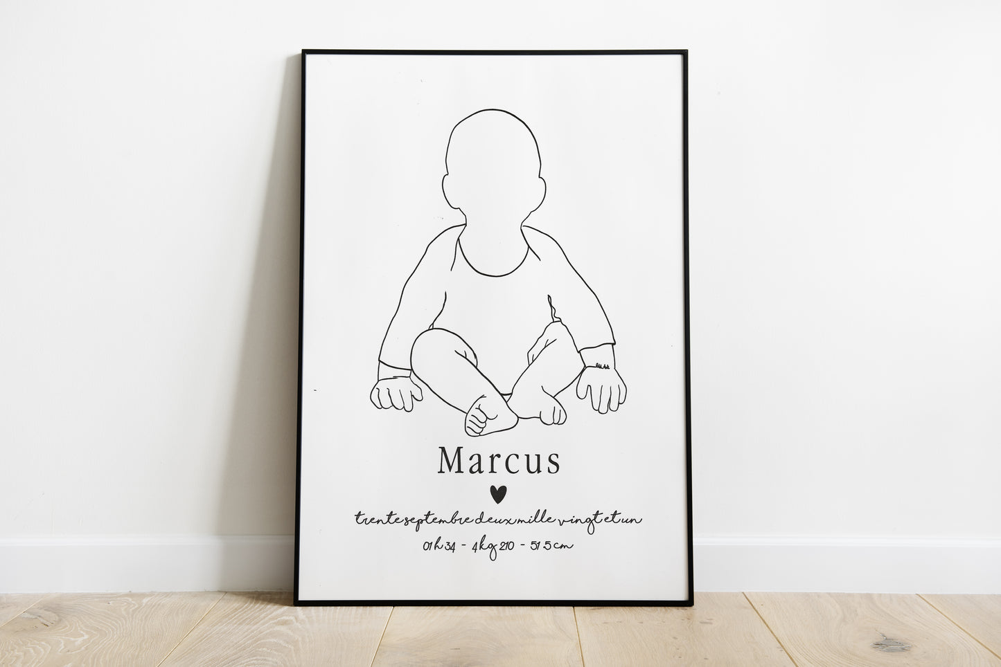 Illustration naissance ligne d'après photo