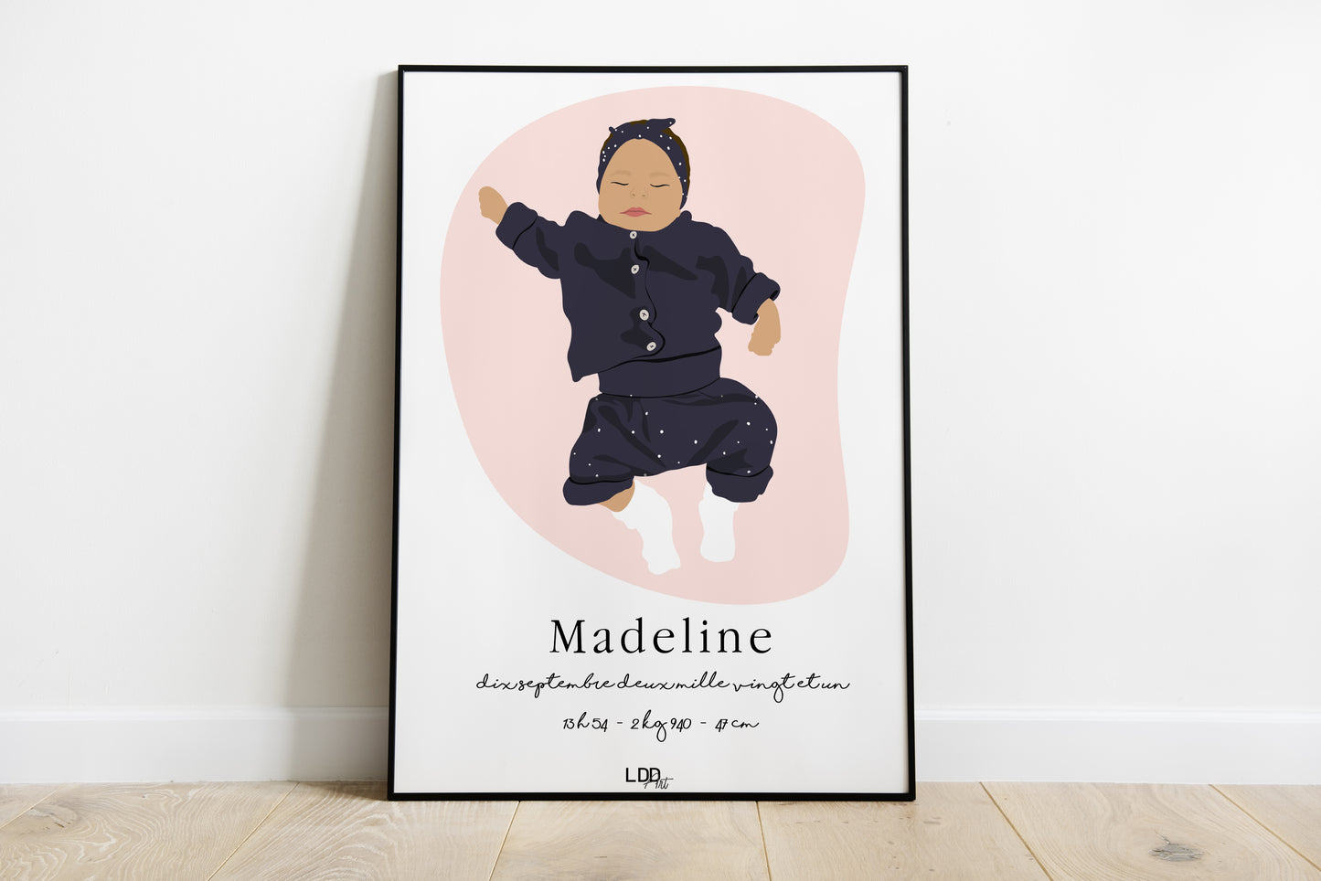 Illustration naissance détaillée d'après photo