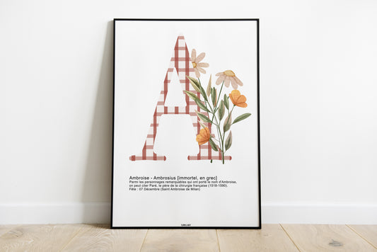 Illustration Lettre fleurie