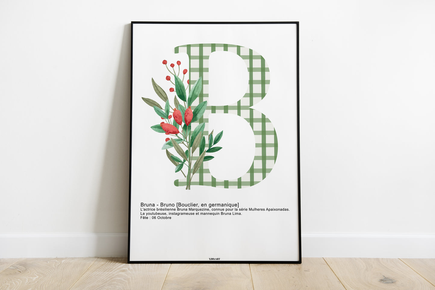 Illustration Lettre fleurie