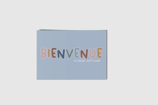 Carte Bienvenue bleu