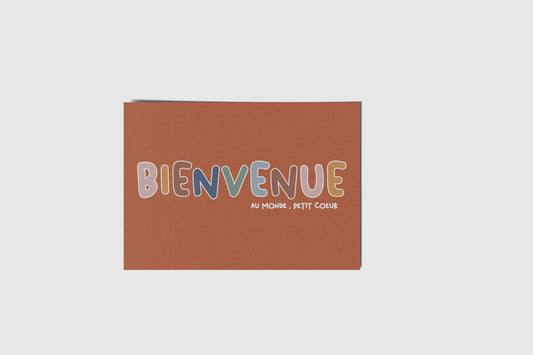 Carte Bienvenue orange