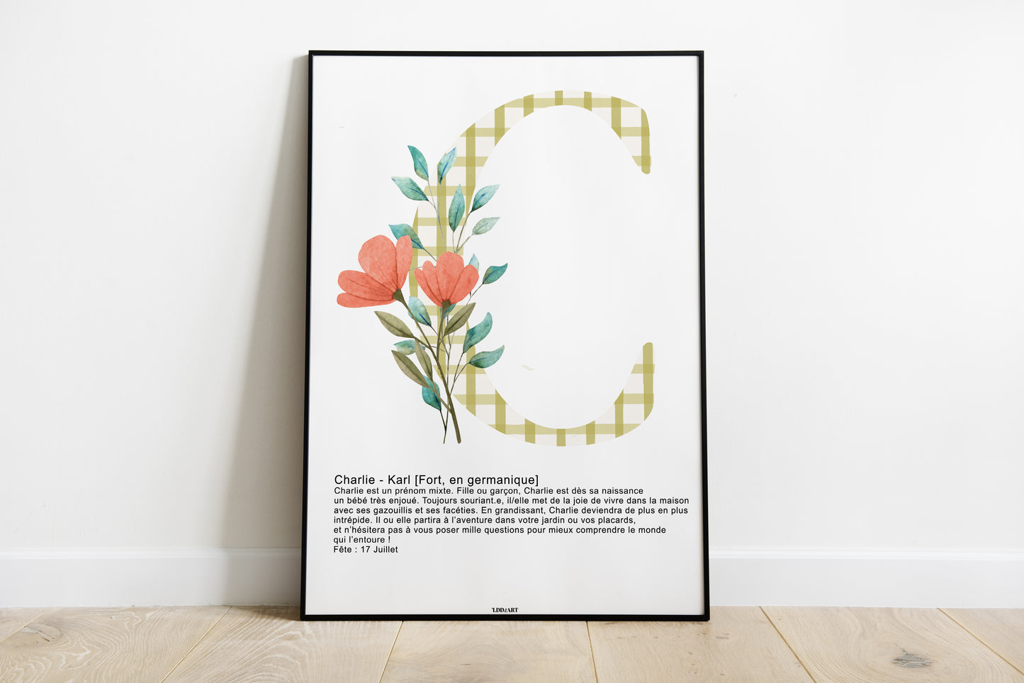 Illustration Lettre fleurie