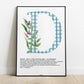 Illustration Lettre fleurie
