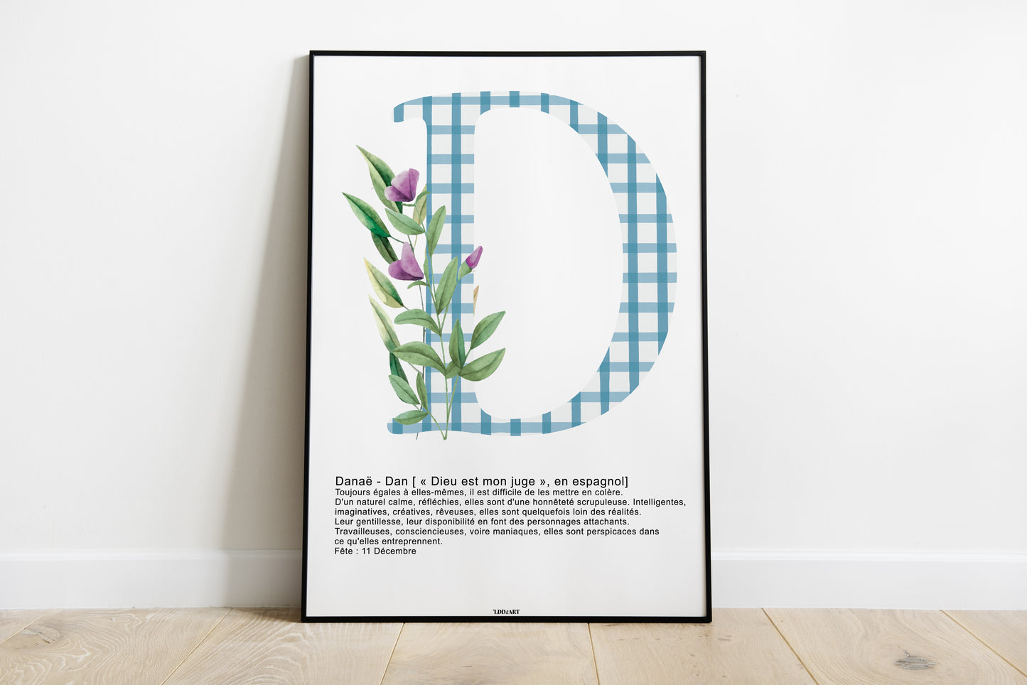 Illustration Lettre fleurie