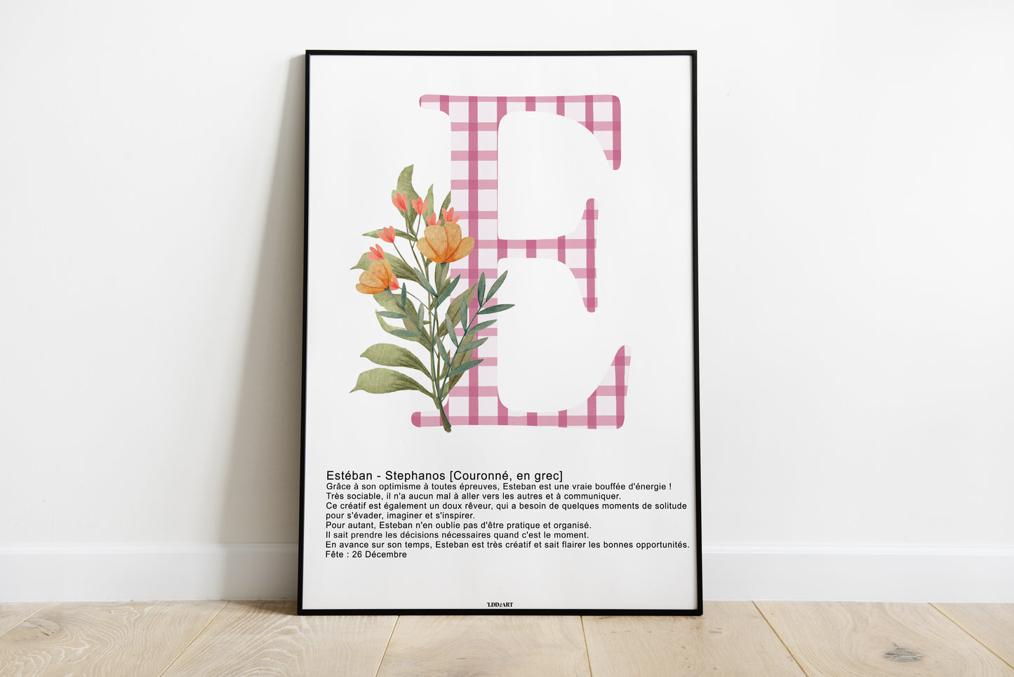 Illustration Lettre fleurie