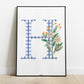 Illustration Lettre fleurie
