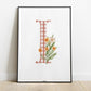 Illustration Lettre fleurie