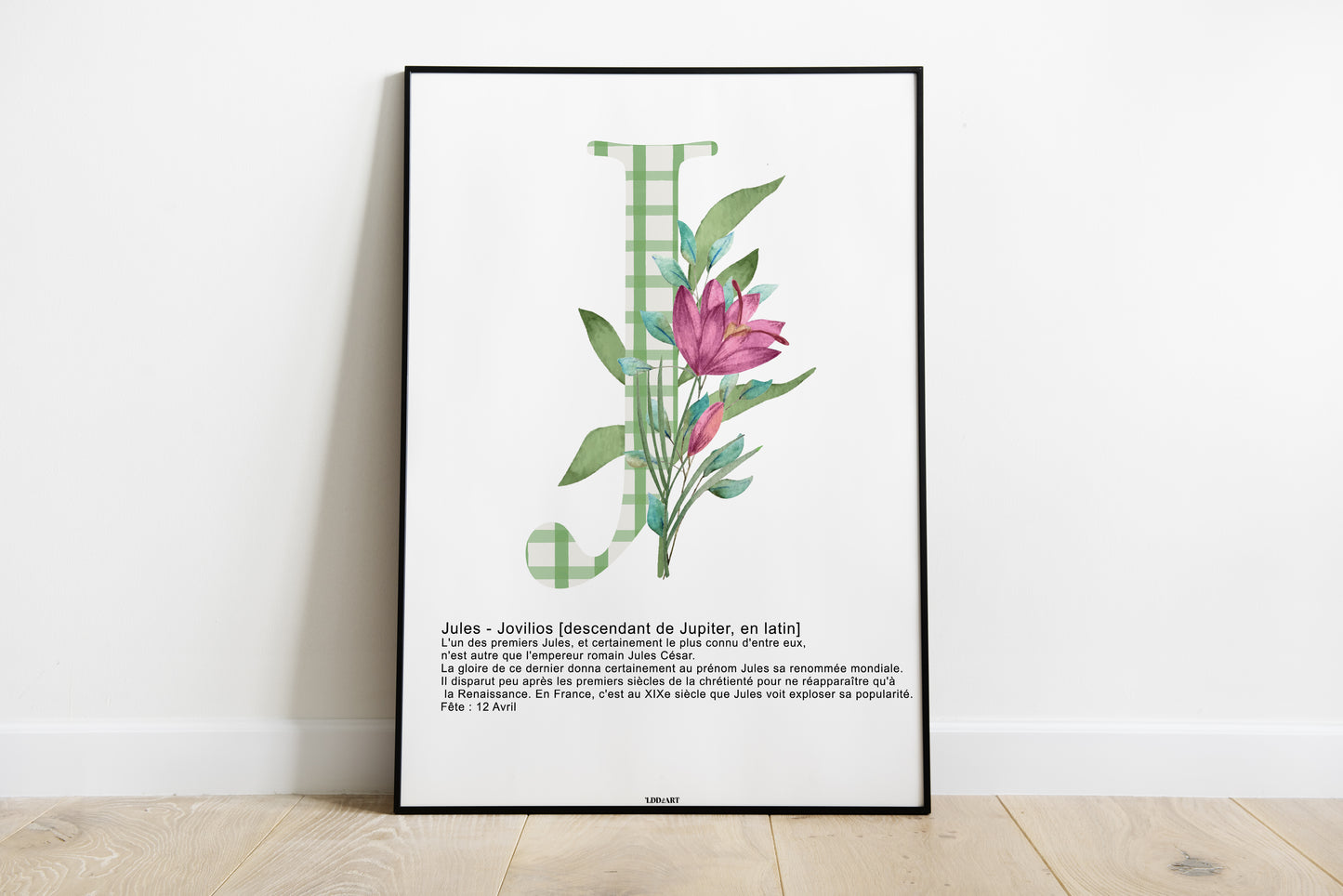 Illustration Lettre fleurie