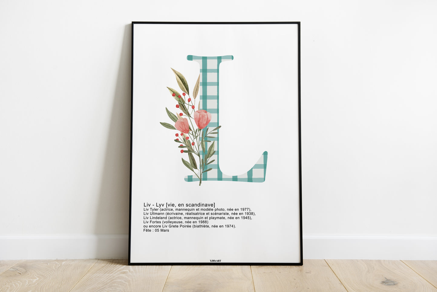 Illustration Lettre fleurie