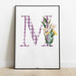 Illustration Lettre fleurie