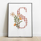 Illustration Lettre fleurie