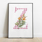 Illustration Lettre fleurie