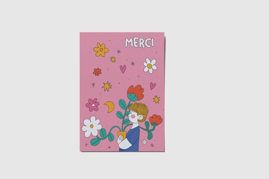Carte Merci garçon