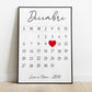 Illustration Calendrier d'amour