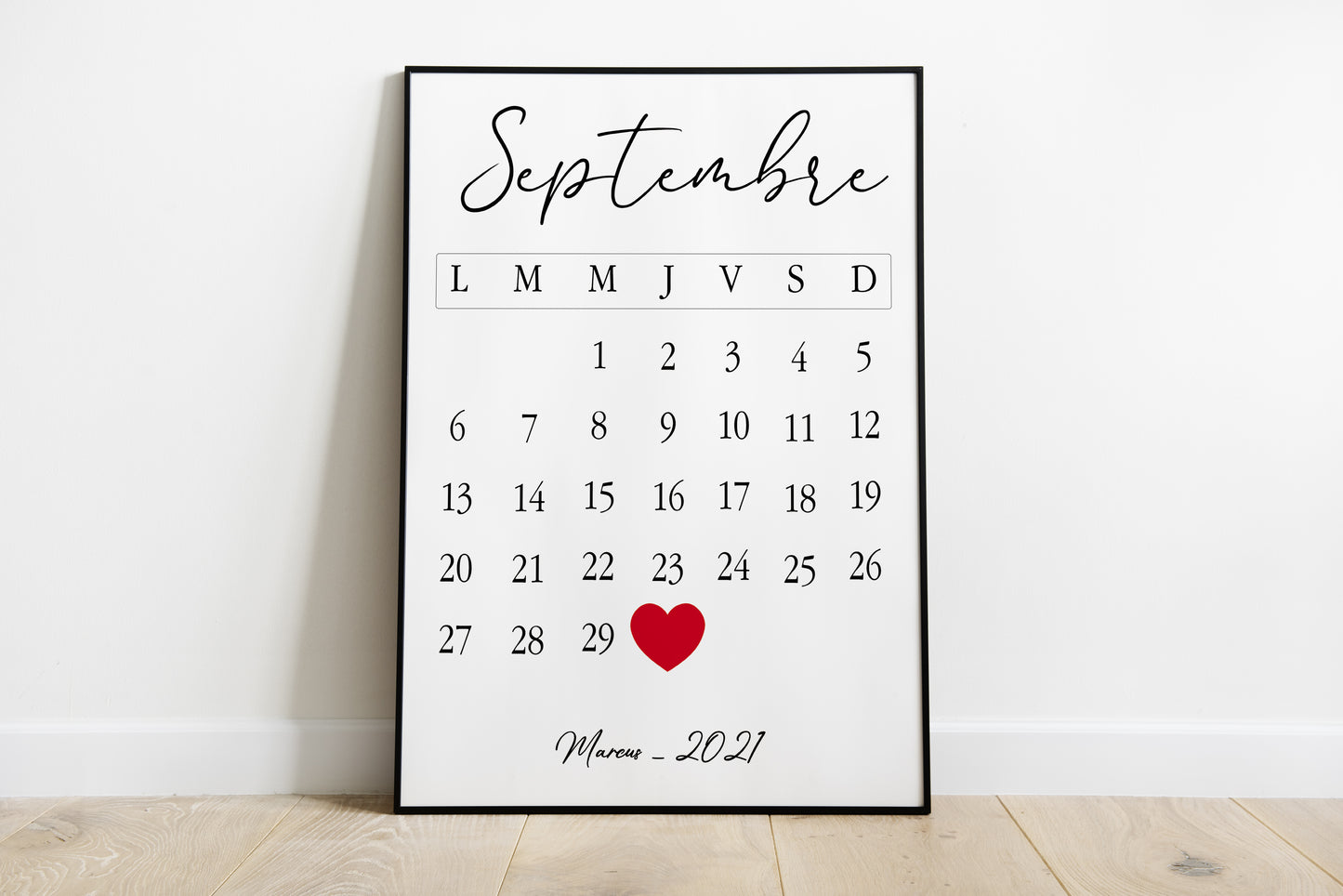 Illustration Calendrier d'amour